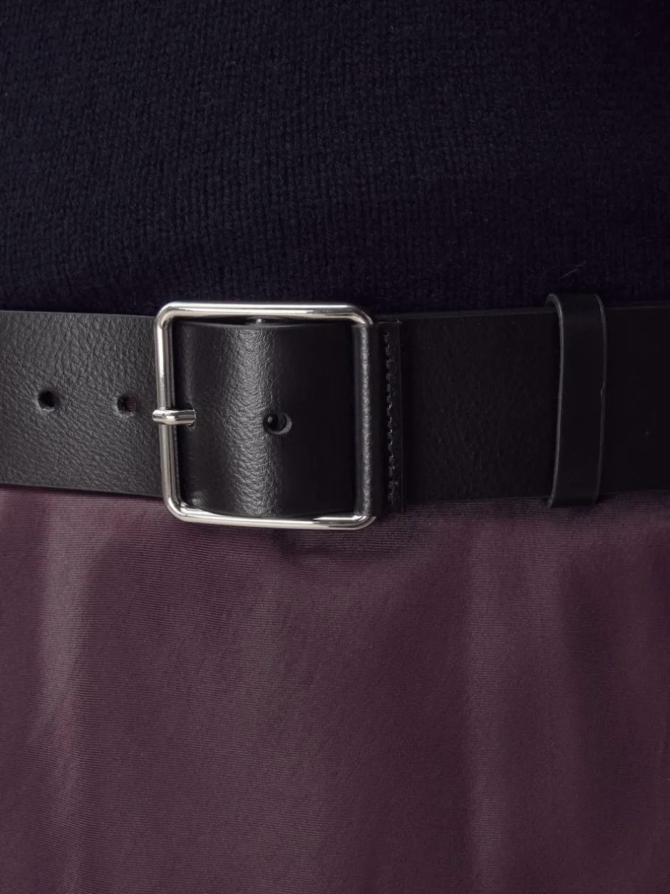 Next Noir - Large ceinture en cuir N. Premium Made In Italy Sale