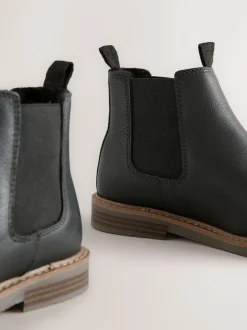 Next Noir - Leather Chelsea Boots Clearance