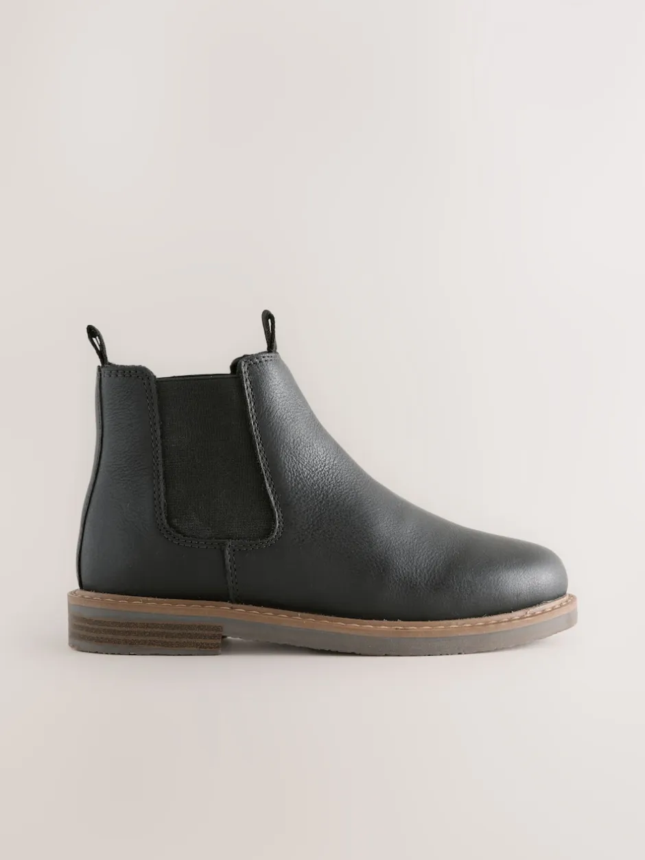 Next Noir - Leather Chelsea Boots Outlet