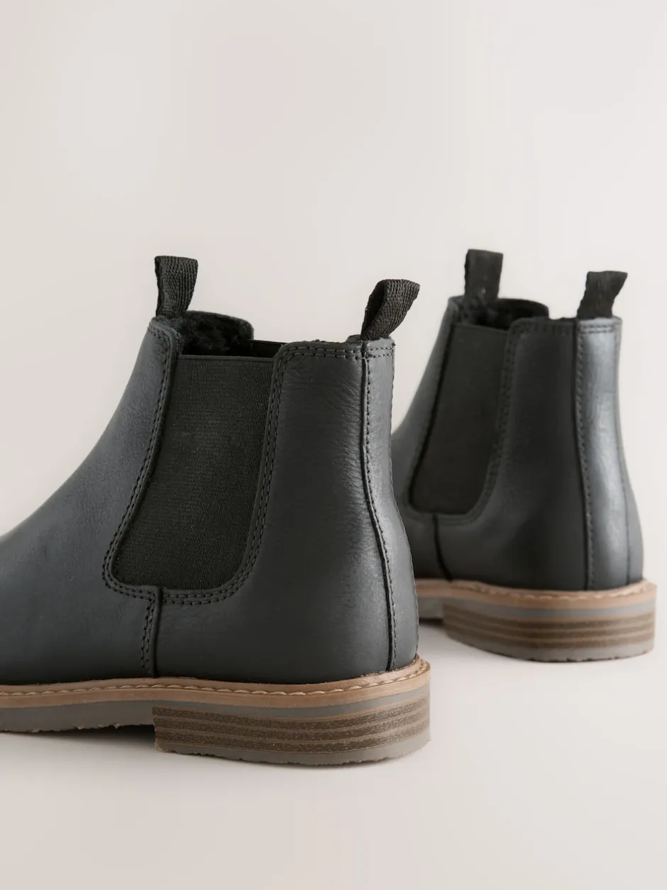 Next Noir - Leather Chelsea Boots Outlet