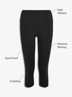 Next Noir - Leggings gainants courts à taille haute