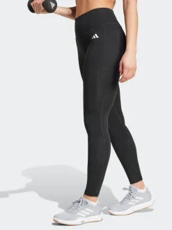 adidas - Leggings longs Optime Essentials à poche stash Noir Discount
