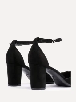 Linzi - Leona Closed Back Court Block talons Noir Discount