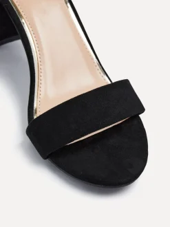 Linzi Noir - talons carrés à bout ouvert Franki Best