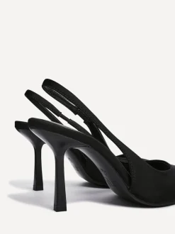 Linzi Noir - talons de cour à bride arrière Dash Hot