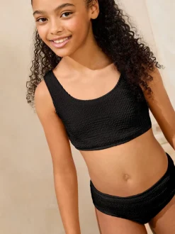 Lipsy - Bikini texturé Col dégagé (5-16ans) Noir Online