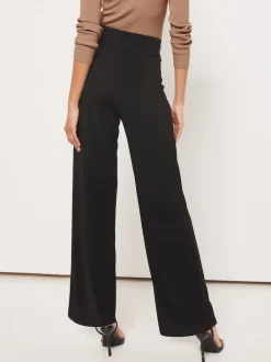 Lipsy Noir - Pantalon large taille haute Online
