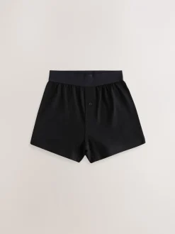 Next Noir - Lot 5 100boxers amples  % coton (1.5-16ans) Clearance