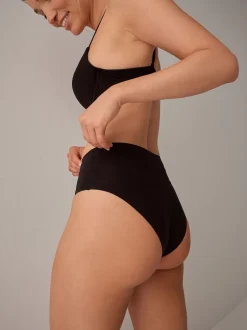 Next Noir - Lot 3 culottes invisibles et confortables Jambe haute taille haute