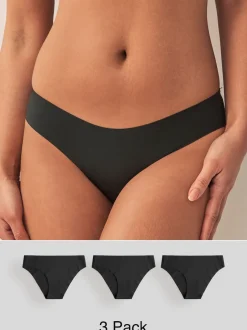 Next Noir - Lot 3 culottes invisibles et confortables Brésilien Outlet