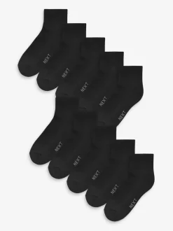 Next Noir - Lot de 10 - Chaussettes de sport mi-hautes rembourrées Online