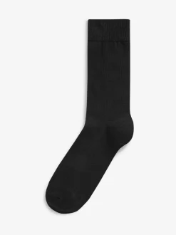 Next - Lot de 7 - Chaussettes riches en coton pour homme Noir Discount