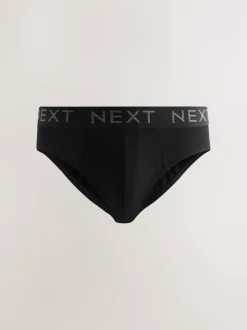 Next Noir - Lot de 5 - Slips riches en coton Outlet
