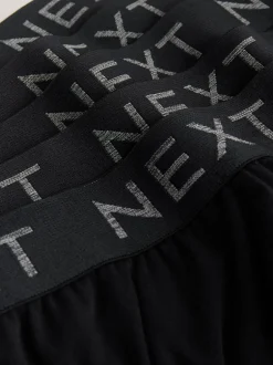 Next Noir - Lot de 5 - Slips riches en coton Outlet