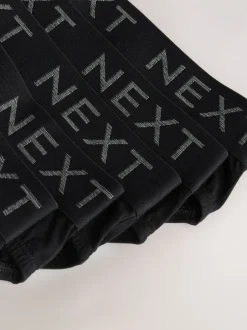 Next Noir - Lot de 5 - Slips riches en coton Outlet