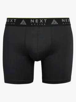 Next Noir - Lot de 4 boxers de sport longs