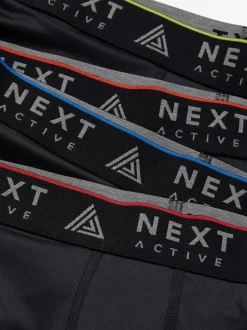 Next Noir - Lot de 4 boxers de sport longs