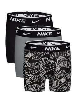 Nike Noir - Lot de 3 boxers extensibles en coton Imprimé E Day Sale
