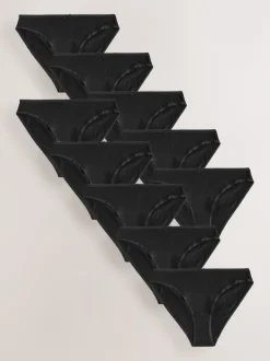 Next Noir - Lot de 10 caleçons en coton Échancrure haute