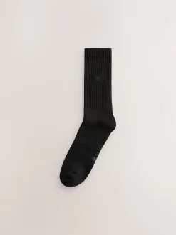 Next Noir - Lot de 4 chaussettes de sport rembourrées Clearance