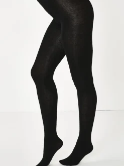 Next Noir - Lot de 2 collants en maille à poignée chaude Clearance