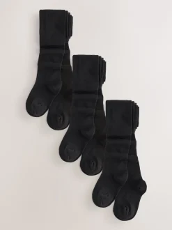 Next Noir - Lot de 3 collants School riches en coton Hot