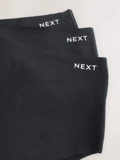 Next Noir - Lot de 3 culottes en coton majoritaire sans VPL Outlet