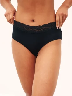 Next Noir - Lot de 4 culottes en coton et dentelle Mi-long Hot