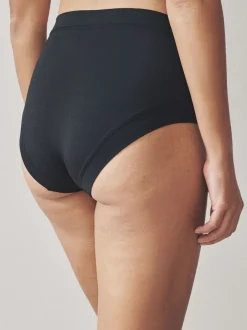 Next Noir - Lot de 2 culottes Ultimate Comfort Taille haute Clearance