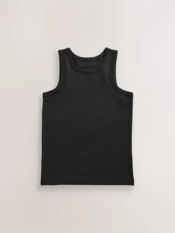 Next - Lot de 5 débardeurs (1.5-16ans) Noir Clearance