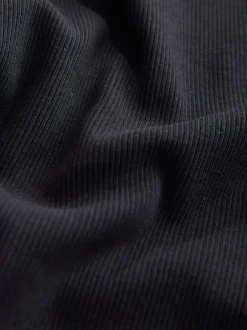 Next - Lot de 3 Hauts à manches longues côtelés (3-16ans) Noir