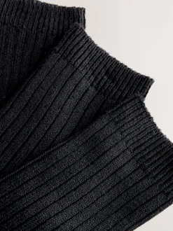 Next Noir - Lot de 3 paires de chaussettes côtelées à poignée chaude Hot