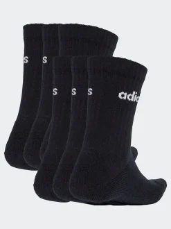 adidas Noir - Lot de 6 paires de chaussettes Linear Crew rembourrées