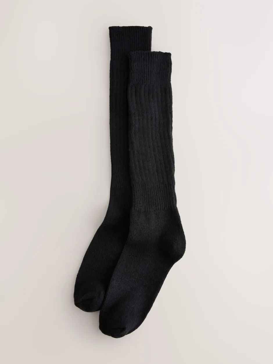 Next Noir - Lot de 1 paires de chaussettes longues souples Outlet