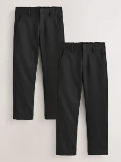 Next Noir - Lot de 2 Pantalons d’école Coupe standard (3-17ans)