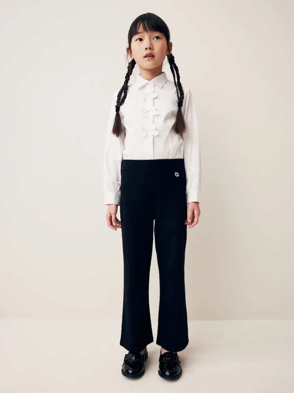 Next Noir - Lot de 2 pantalons d’école extensibles riches en coton à enfiler (3-17ans) Outlet