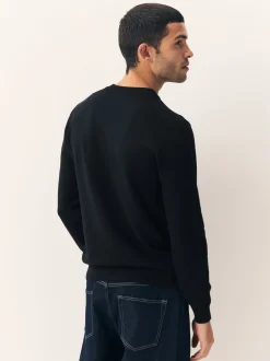 Next Noir - Lot de 2 pulls à col en V doux au toucher coupe classique