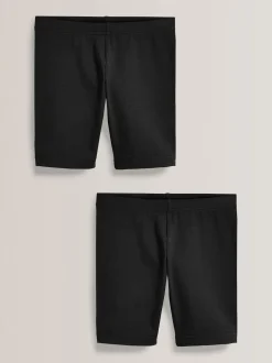 Next Noir - Lot de 2 shorts de vélo extensibles en coton riche (3-16ans) Sale