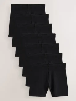 Next Noir - Lot de 7 shorts de vélo extensibles en coton riche (3-16ans) Hot