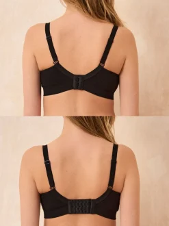 Seraphine Noir - Lot de 2 soutiens-gorge de Grossesse et d’Allaitement en bambou doux sans coutures Discount