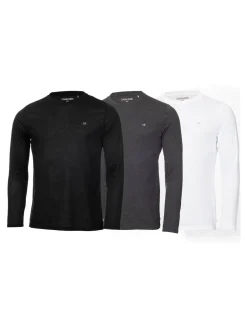 Calvin Klein Golf Noir - Lot de 3 t-shirts manches longues New