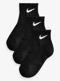 Nike Noir - Lot de chaussettes de cheville Little Kids 3 Outlet