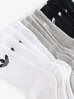 adidas - Lot de chaussettes originals Trefoil Col Rond Chaussettes 6 Noir Discount