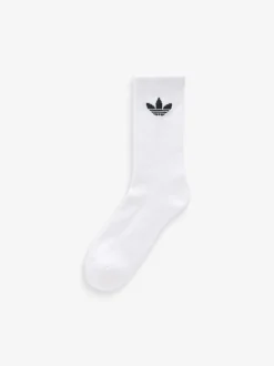 adidas - Lot de chaussettes originals Trefoil Col Rond Chaussettes 6 Noir Discount