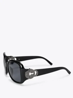 Carvela Noir - Lunettes de soleil oversize C Clearance