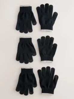 Next Noir - Magic Gants 3 Lot (3-16yrs) New