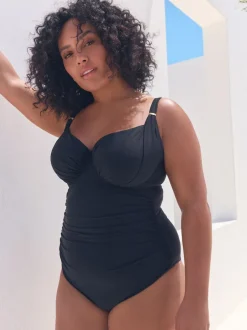 Next Noir - Maillot de bain DK à armatures avec contrôle du ventre Outlet