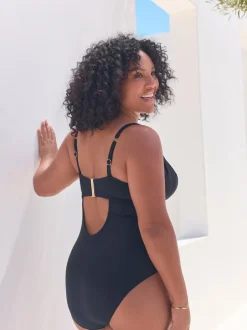 Next Noir - Maillot de bain DK à armatures avec contrôle du ventre Outlet