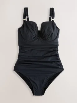 Next Noir - Maillot de bain DK à armatures avec contrôle du ventre Outlet