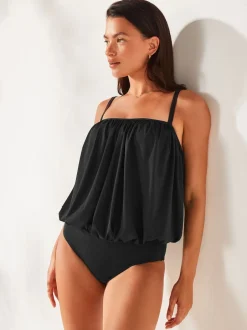 Next Noir - Maillot de bain Imprimé Blouson Shaping Outlet